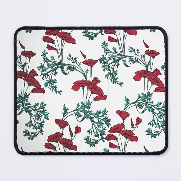 Item preview, Red Poppies Vintage Victorian Wallpaper designed and sold by Douglas E. Welch Design and Photography.