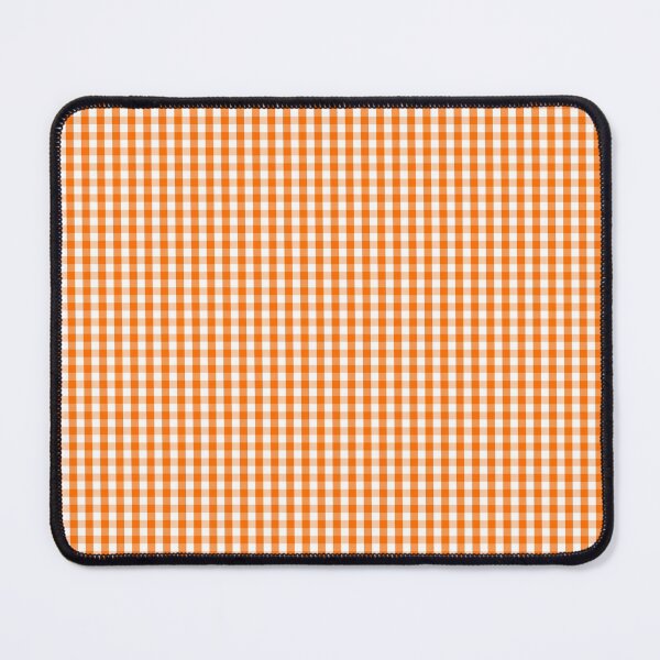 Item preview, Dark Pumpkin Orange and White Gingham Check Pattern designed and sold by Creepyhollow.