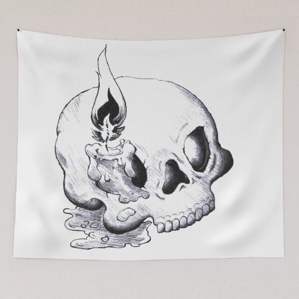 Item preview, Skull & Melted Candle  designed and sold by TwinHand.