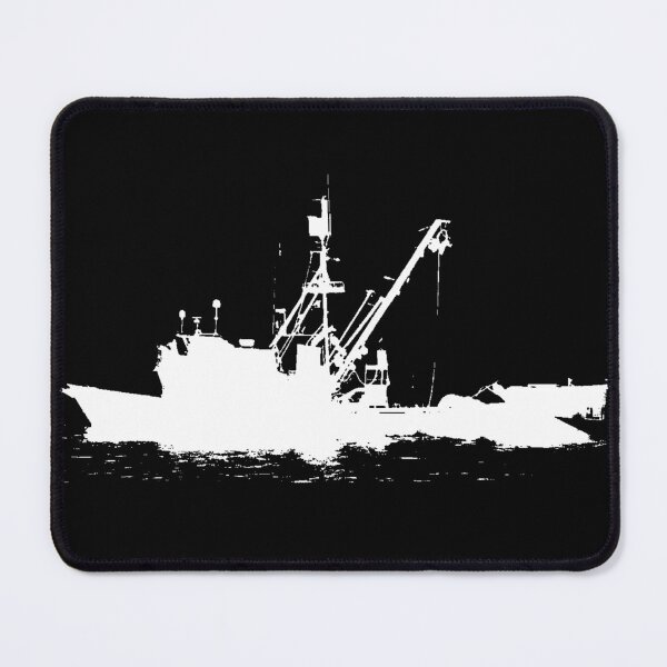 Item preview, Fishing Boat Silhouette - White on Black/Color Background designed and sold by Douglas E. Welch Design and Photography.