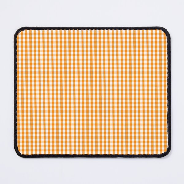 Item preview, Pumpkin Orange and White Gingham Check Plaid designed and sold by Creepyhollow.