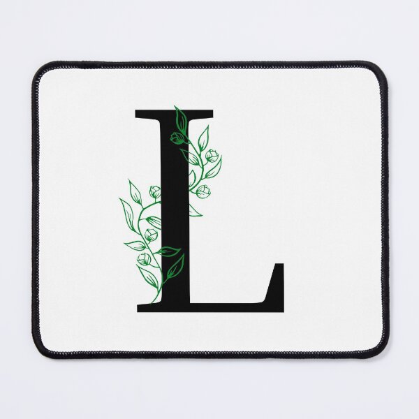 Item preview, L Initial Vine Flower Monogram Decal designed and sold by TrashPandaCreative.