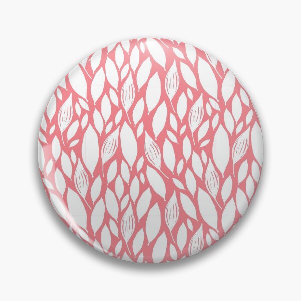 Item preview, White Leaves Pattern on Pink  designed and sold by JazzPWall.