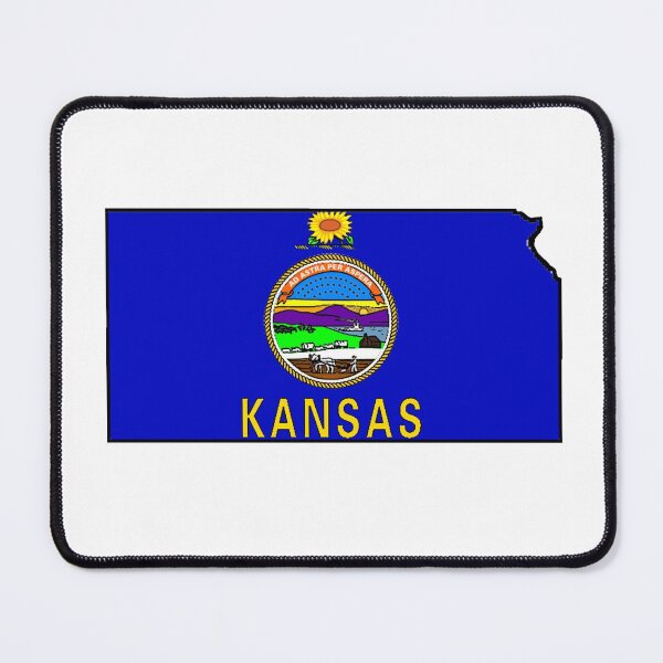 Item preview, Kansas Map with Kansas State Flag designed and sold by Havocgirl.