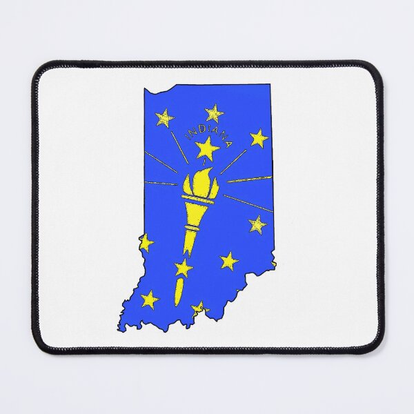 Item preview, Indiana Map with Indiana State Flag designed and sold by Havocgirl.
