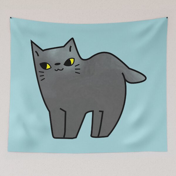 Item preview, Watercolour Grey Kawaii Cat designed and sold by DAFIN.
