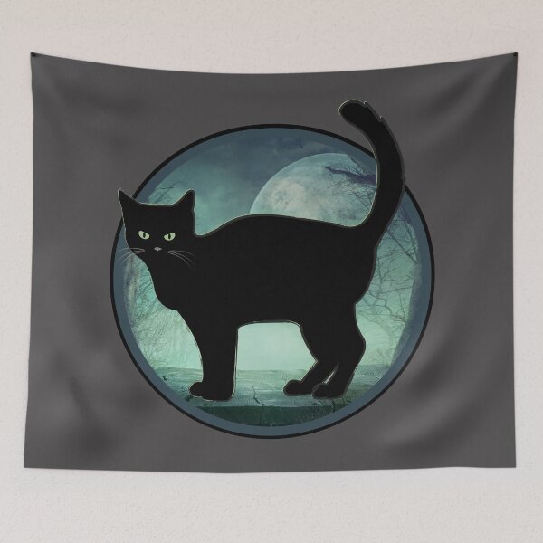 Item preview, Spooky Halloween Black Cat designed and sold by Designs By YL.