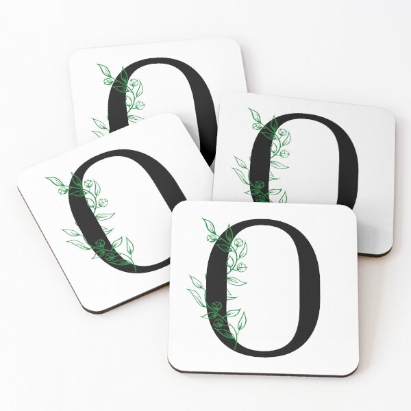 Item preview, O Initial Vine Flower Monogram Decal designed and sold by TrashPandaCreative.