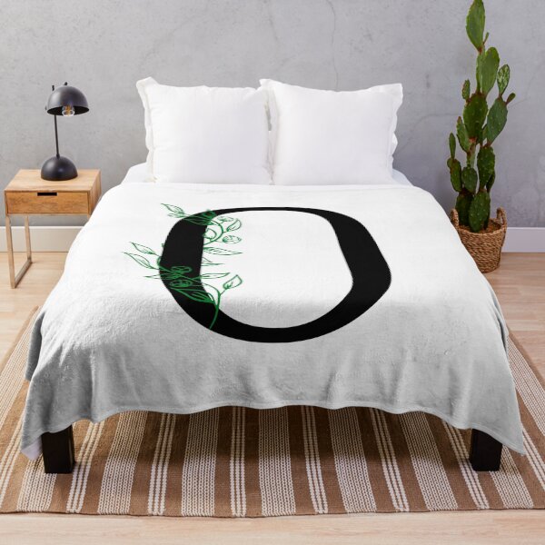 Item preview, O Initial Vine Flower Monogram Decal designed and sold by TrashPandaCreative.