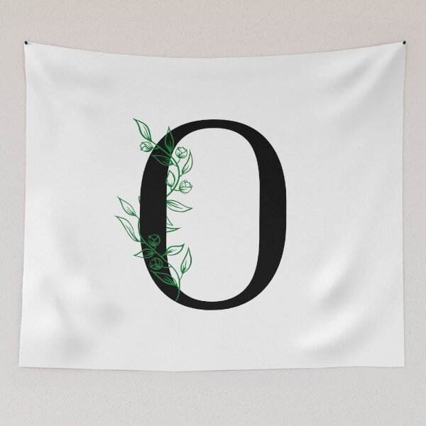 Item preview, O Initial Vine Flower Monogram Decal designed and sold by TrashPandaCreative.