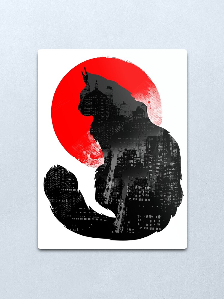 Alternate view of Urban Cat Metal Print