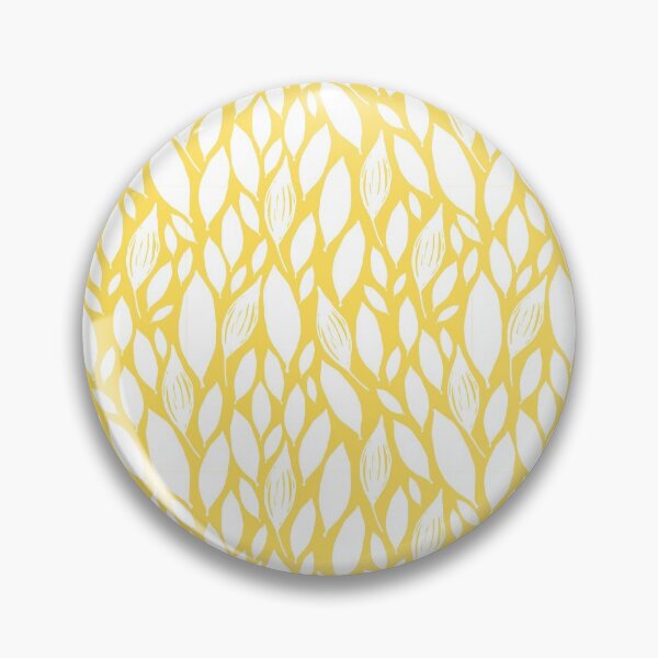 Item preview, White Leaves on Golden Yellow designed and sold by JazzPWall.