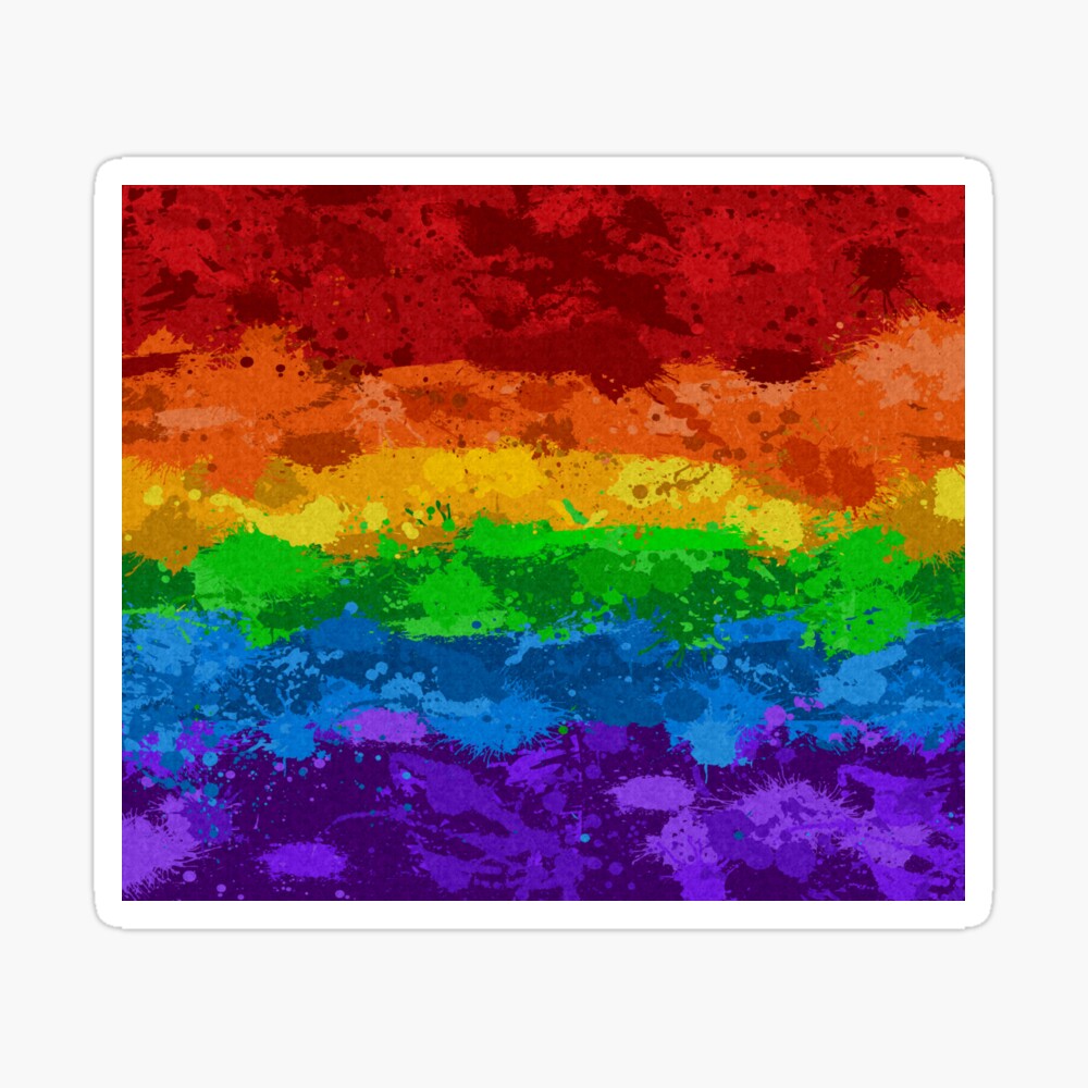 LGBT Watercolor Paint, Rainbow Flag, Gay Pride Art  Tote Bag for