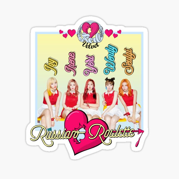 Red Velvet Russian Roulette Logo Sticker Sticker for Sale by crscntbttrfly