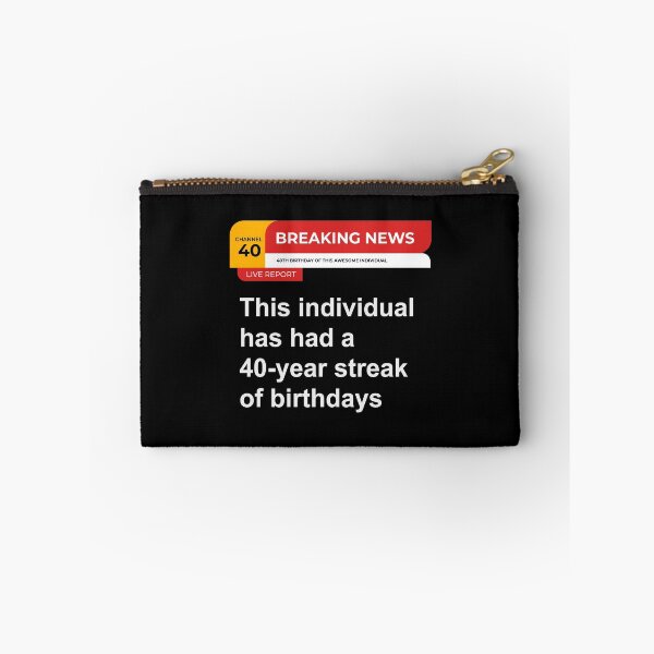 Artikelvorschau, 40. Geburtstag Breaking News 40 Jahre Geburtstagsserie entworfen und verkauft von Uppercase Tees.