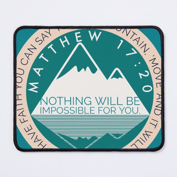 Item preview, Faith can move mountains (teal) designed and sold by bfwilson.