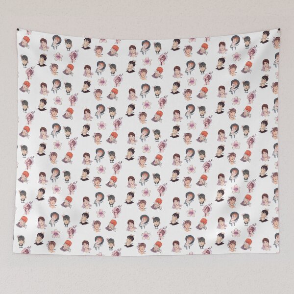 Item preview, B T S Korean Pop Vector Art Drawing designed and sold by OneForAllCo.