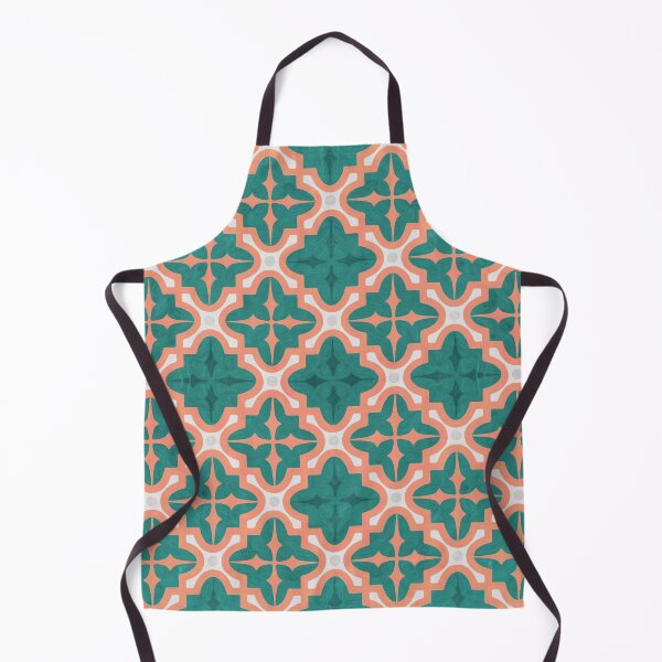 Item preview, Vintage Pattern, rustic and worn by time, beautiful aqua and coral, painted linen texture designed and sold by Orianah.