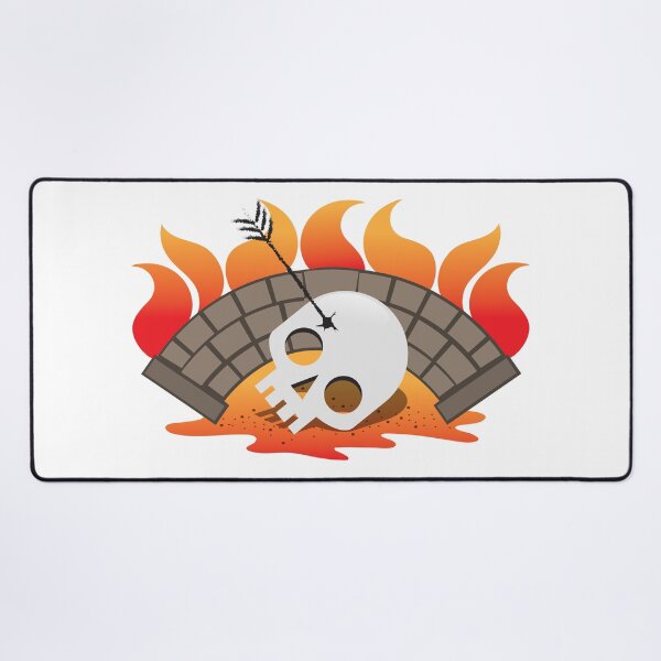 Item preview, BRIDGEBURNERS fanart Burning bridge with an impaled skull designed and sold by jazzydevil.
