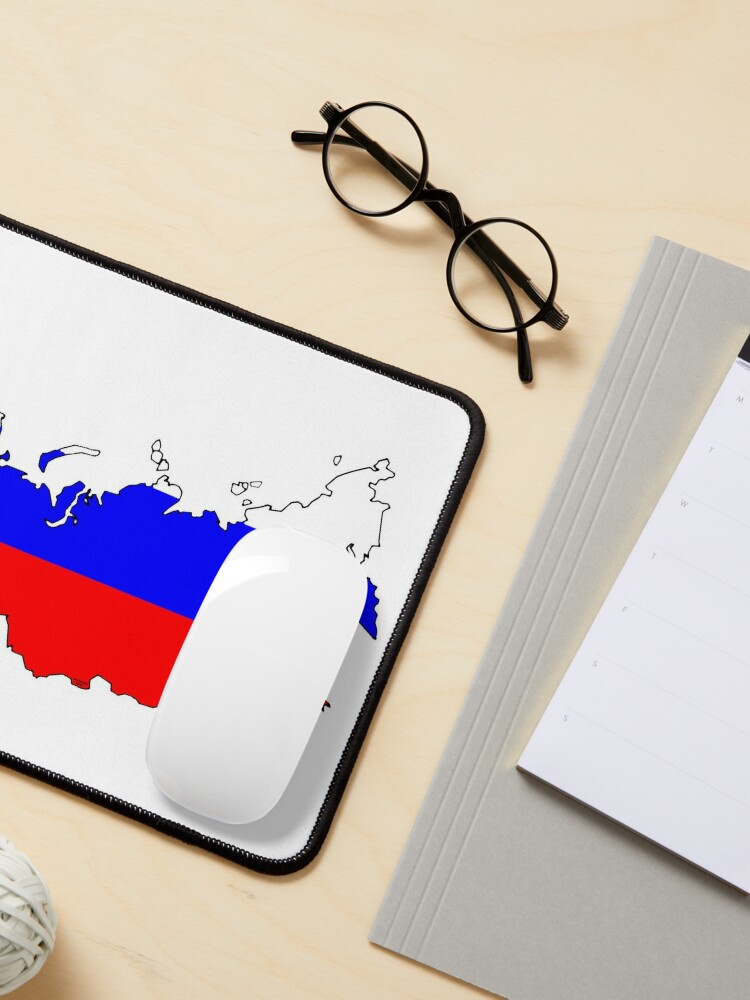Russia Map with Russian Flag Photographic Print for Sale by Havocgirl
