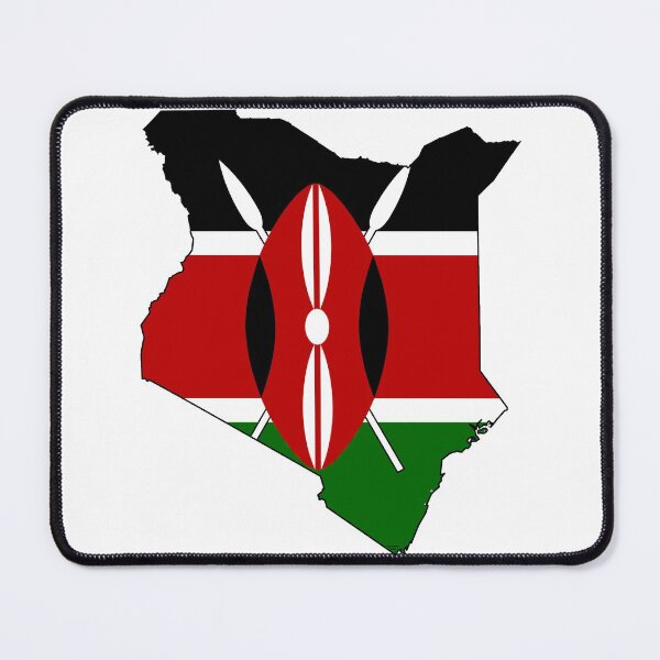 Item preview, Kenya Map with Flag of Kenya designed and sold by Havocgirl.
