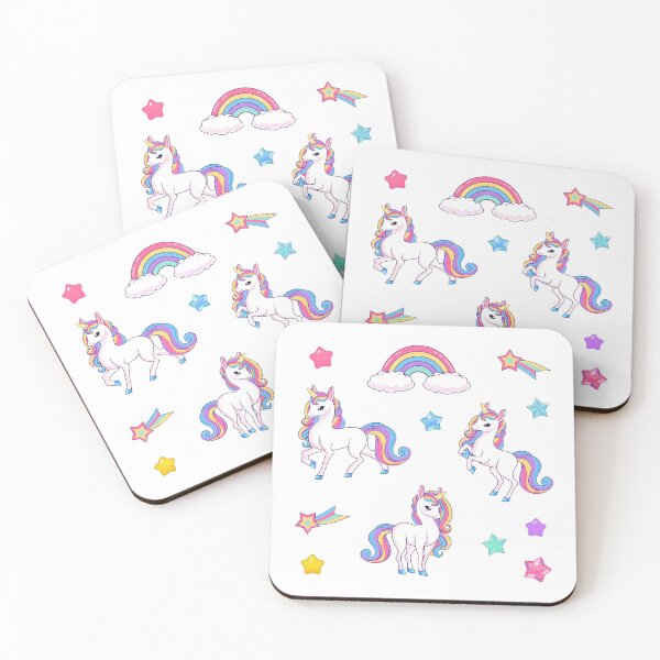 Item preview, Magical Rainbow Unicorn Sticker Set/ Magnet Set designed and sold by SplashNSplatter.
