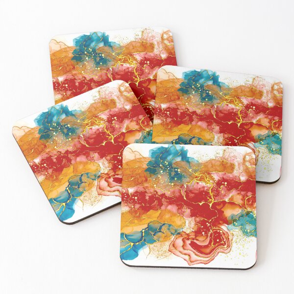 Item preview, Alcohol ink & gold leaf designed and sold by ArtisticLeigh.