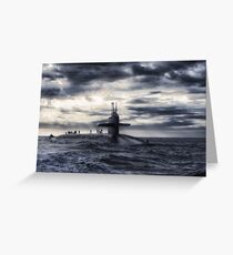 Submarine Greeting Card
