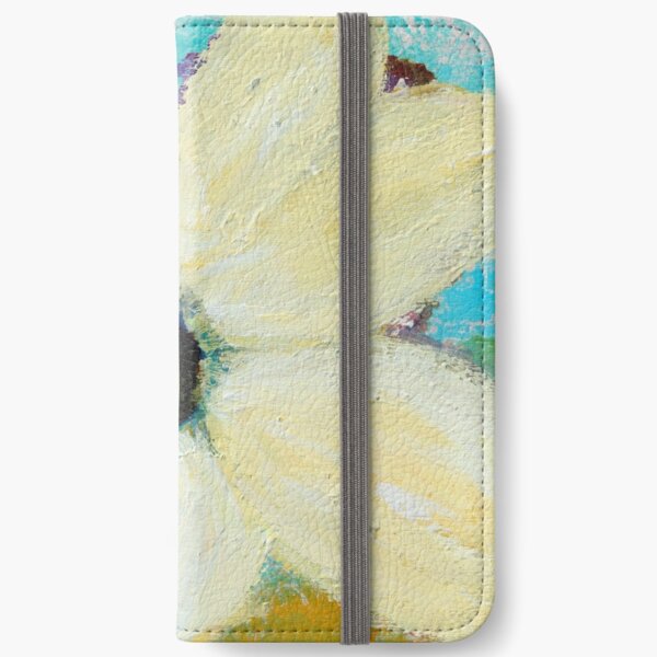 WINTER WHITE FLORAL - Art by Kathleen Tennant iPhone Wallet