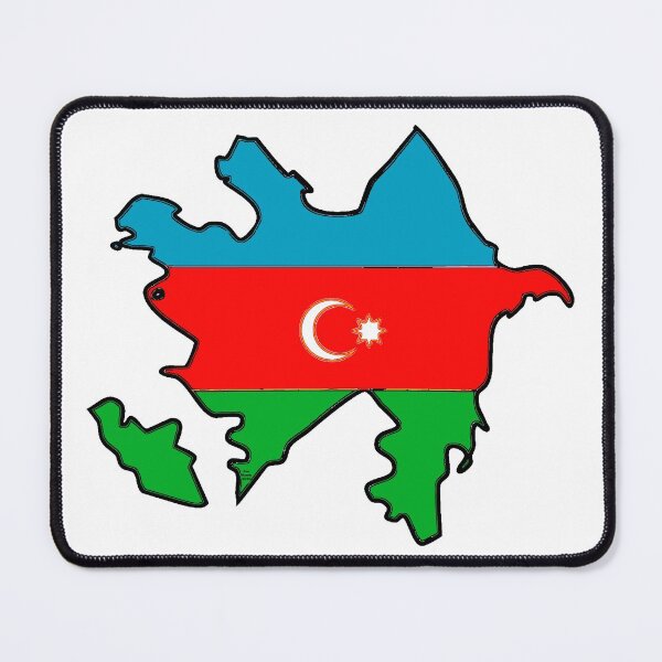 Item preview, Azerbaijan Map With Flag designed and sold by Havocgirl.
