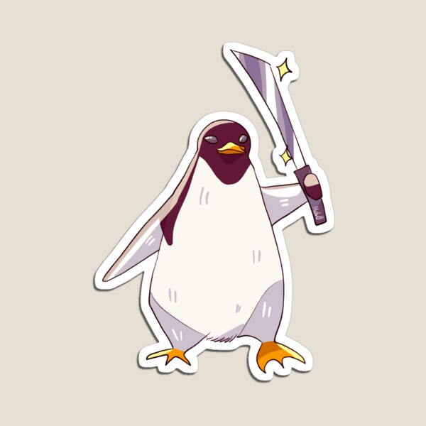 Penguin with machete Magnet for Sale by Mobb0