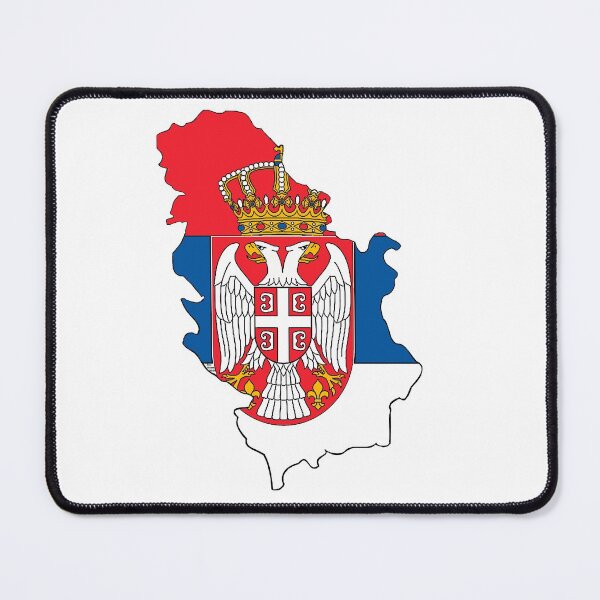 Item preview, Serbia Map With Serbian Flag designed and sold by Havocgirl.