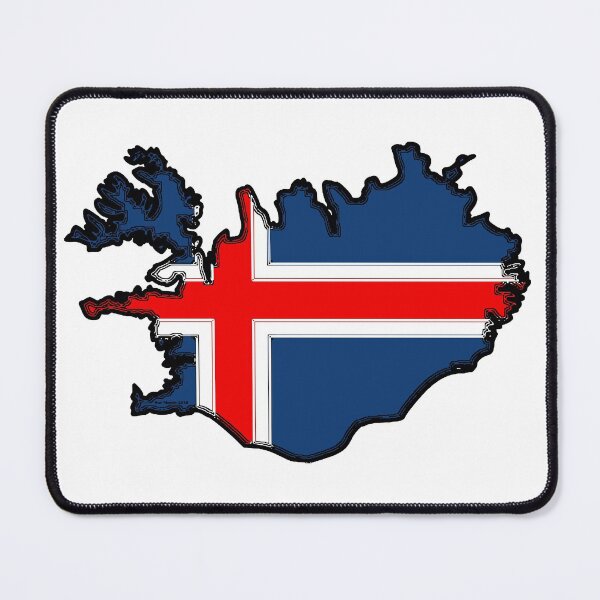 Item preview, Iceland Map With Icelandic Flag designed and sold by Havocgirl.