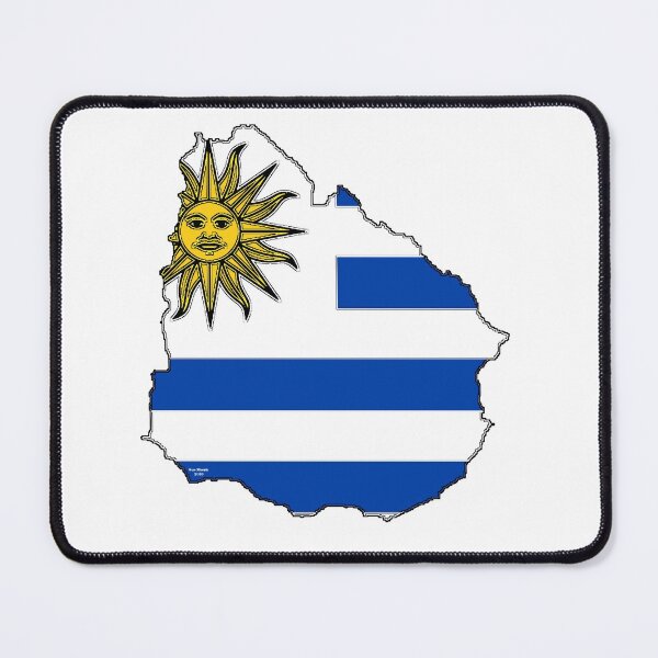 Item preview, Uruguay Map With Uruguay Flag designed and sold by Havocgirl.