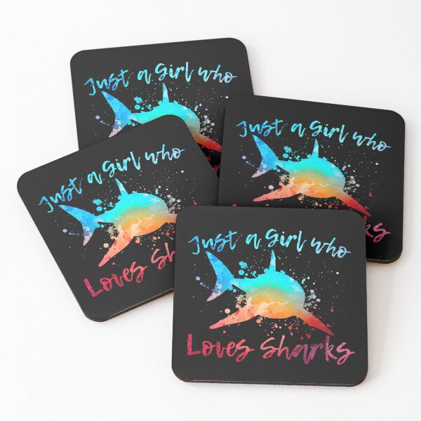 Item preview, JUST A GIRL WHO LOVES SHARKS Beach Sunset Vintage Teen Women  designed and sold by SeleneFrances.
