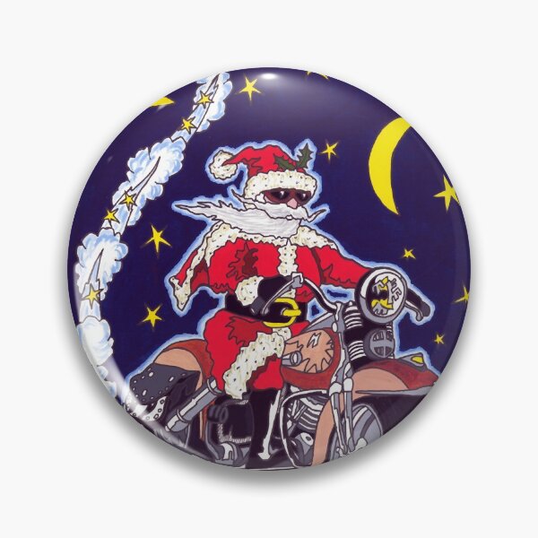 Artikelvorschau, Harley Davidson fährt den Weihnachtsmann auf einem Motorrad entworfen und verkauft von HelloEasyRider.