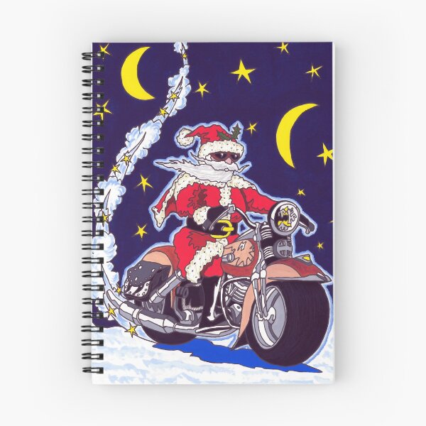 Artikelvorschau, Harley Davidson fährt den Weihnachtsmann auf einem Motorrad entworfen und verkauft von HelloEasyRider.