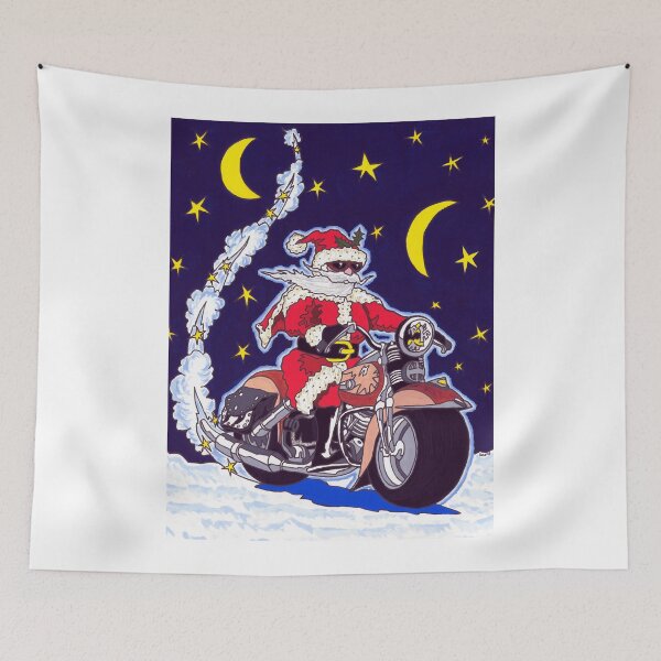 Item preview, Harley Davidson riding Father Christmas Santa on a motorbike designed and sold by HelloEasyRider.