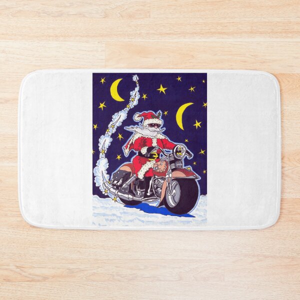 Item preview, Harley Davidson riding Father Christmas Santa on a motorbike designed and sold by HelloEasyRider.
