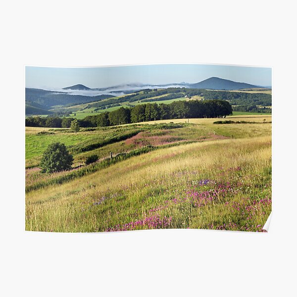 Morning landscape in Ardeche Poster