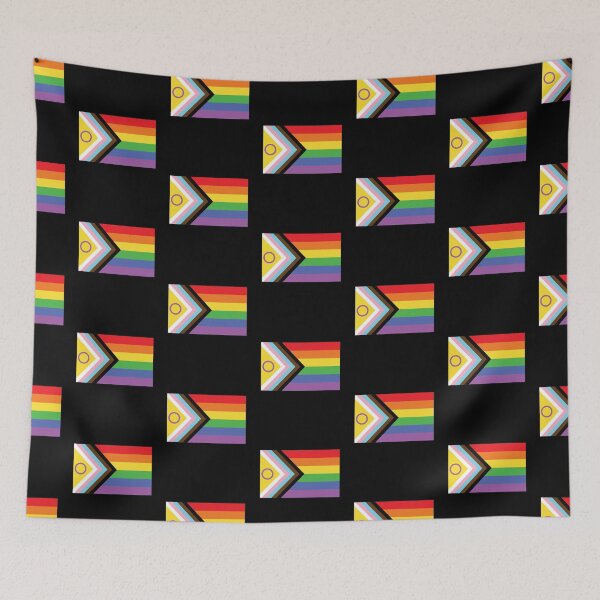 Item preview, LGBTQIA Progressive Pride Flag designed and sold by AdventureTee.