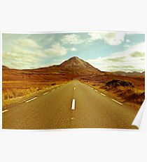 landscape of road to the Errigal mountains Poster