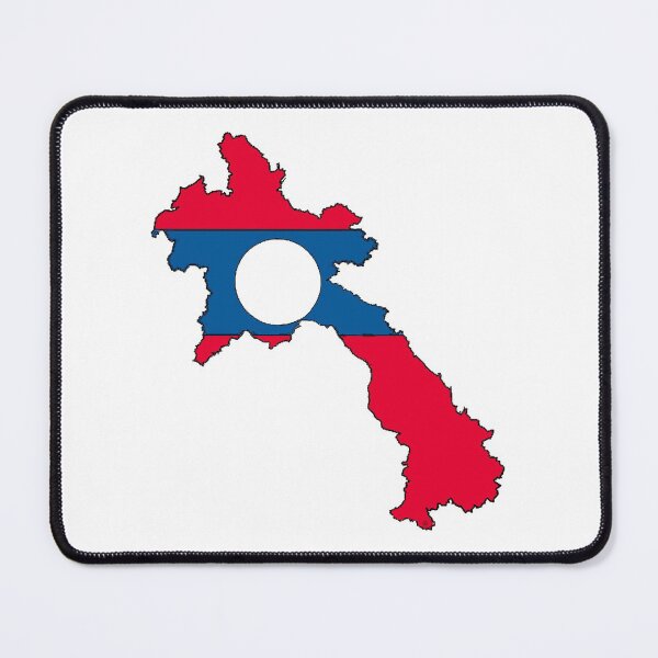 Item preview, Laos Map with Laotian Flag designed and sold by Havocgirl.