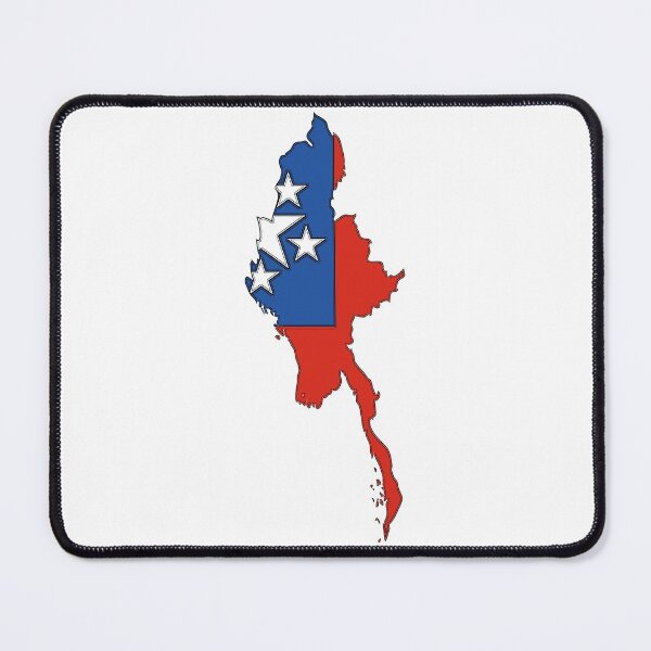 Item preview, Myanmar Map With Myanmar Flag designed and sold by Havocgirl.
