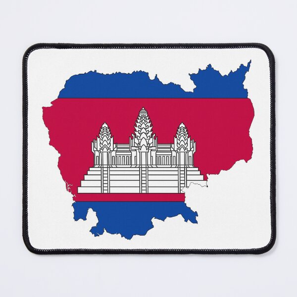 Item preview, Cambodia Map With Cambodian Flag designed and sold by Havocgirl.