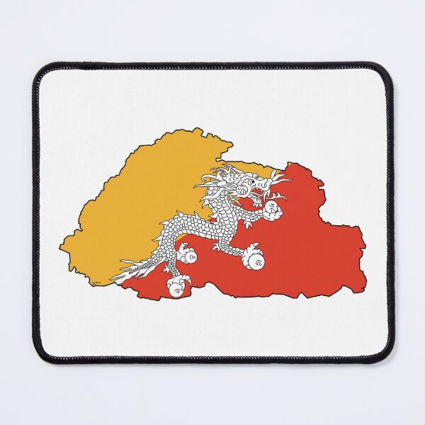 Item preview, Bhutan Map With Flag designed and sold by Havocgirl.