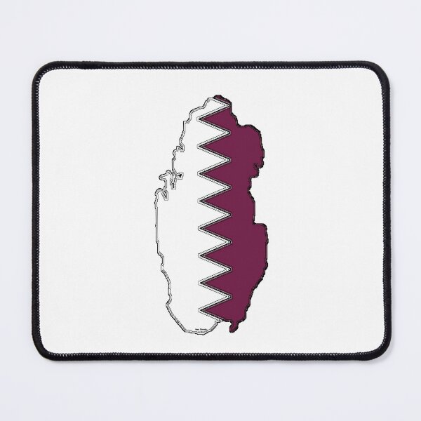 Item preview, Qatar Map With Qatari Flag designed and sold by Havocgirl.