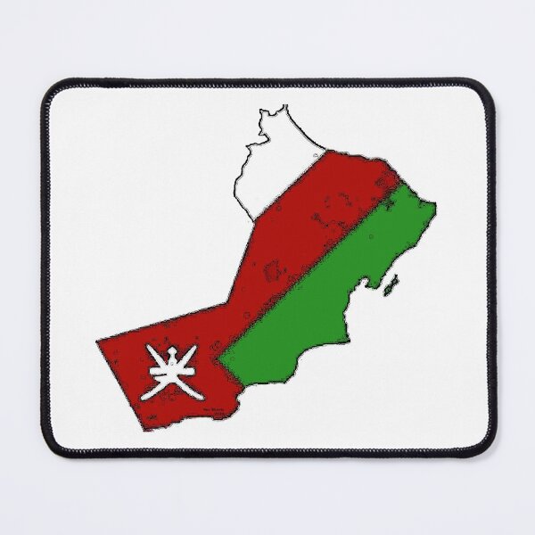 Item preview, Oman Map With Omani Flag designed and sold by Havocgirl.