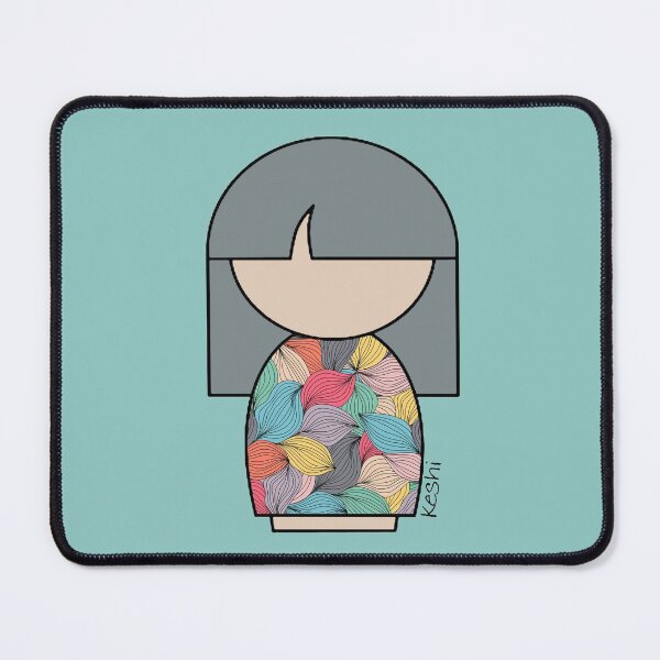 Item preview, Modern Colorful Japanese Kokeshi Doll designed and sold by lmcvinco.
