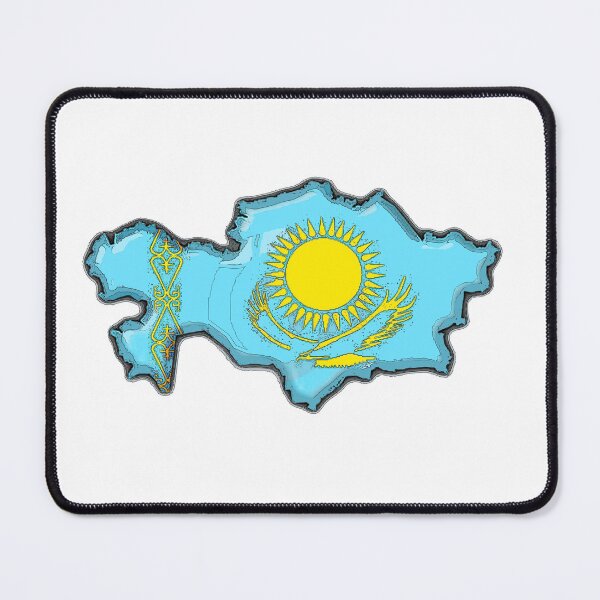 Item preview, Kazakhstan Map With Kazakh Flag designed and sold by Havocgirl.